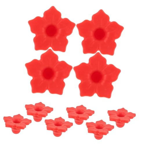 Gogogmee Kunststoff Kolibri Feeder Blumen 10PCS Set Ersatz Blumen für Vogel Feeder Rot Garten Dekorative von Gogogmee