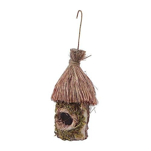 Gogogmee 1pc Vogelkäfig Ornament Stroh Vogel Nest Hibiscus Schmuck für Garten Decor von Gogogmee