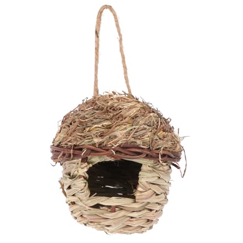 Gogogmee Vogelnest Home Dekorative Szene Natürliche Stroh Vogel Nistkasten Rattan Vögel Unterschlupf für Garten von Gogogmee