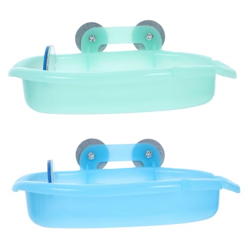 Gogogmee Sittich Vogel Bad Spiegel 2pcs Große Vogel Badewanne für Käfig Papagei Dusche Box Praktische Leichte Dekorative von Gogogmee