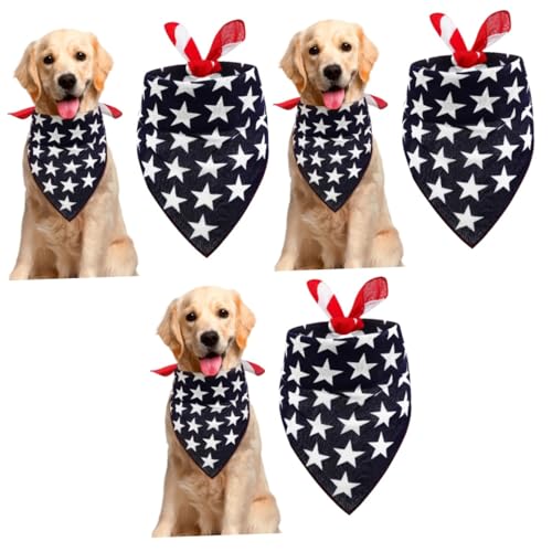 Gogogmee 3 Stücke Weiß Dress Up Unabhängigkeit Von Unabhängigen Bandanas Amerikanischer Kragen Dreieck Cosplay Für Schal Patriotischen Zubehör Bandanas Speichel Kostüm Bandana Große Katze von Gogogmee