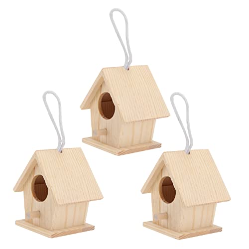 Gogogmee 3st Vogelnest Dekoration Außendekoration Outdoor-tischdekoration Vogelhäuschen Für Draußen Künstlicher Vogel Hängendes Vogelhaus Miniatur-vogelhaus Künstliches Vogelnest Holz von Gogogmee