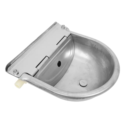 Gogogmee Kuhtrinkbrunnen Futterbehälter Für Ziegen Automatische Tränke Wasserspender Für Kühe Im Freien Tränkebecken Für Rinder Kuhtränke Kuh Wassernapf Viehbrunnen Rostfreier Stahl Silver von Gogogmee