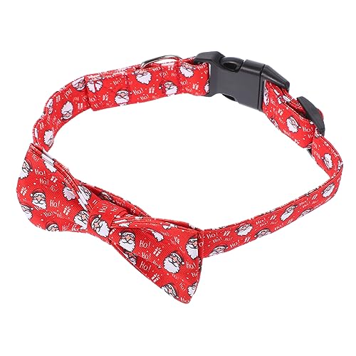 Gogogmee Entzückendes Haustier-Zubehör Katzen-/Hundehalsband mit Weihnachtsmann-Schleife atmungsaktives Polyester für Partys Festivals Hochzeiten von Gogogmee