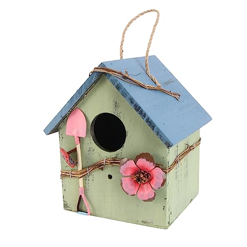 Gogogmee Einzigartige 1Pc Holz Vogel Nest Outdoor Vogelhaus Rack langlebig hängen Vogel Nisten Vogelhaus Garten Ornament von Gogogmee