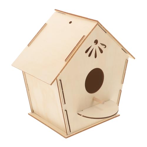 Gogogmee Vogelhausspielzeug Aus Holz Vogelhäuschen Aus Holz Dekorative Vogelhäuser Aus Holz Für Den Außenbereich Vogelhaus Aus Holz Vogelhaus Basteln Kind Das Vogelnest Hölzern Vogelkäfig von Gogogmee