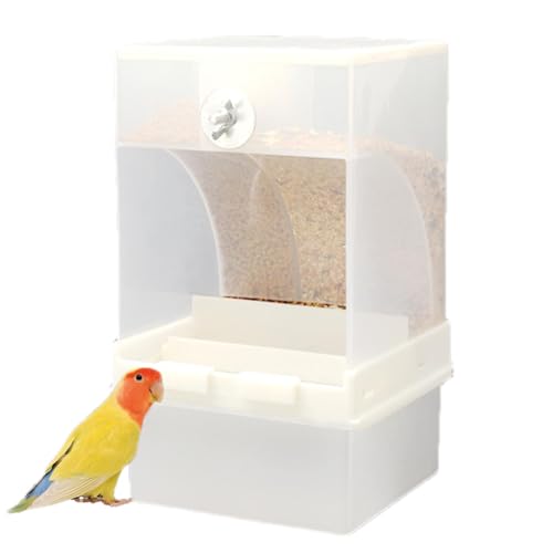 Gohemsun Automatischer Papageien-Futterspender, Vogelfutterspender für Käfige | Integrierter Vogelfutterspender und Futterbehälter für Barsche | Sittich-Futterbehälter, Käfigzubehör für von Gohemsun