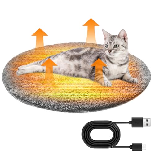 Gohytal Selbstheizende Decke für Katzen und Hunde, Katzendecke Selbstheizende Decke, Flauschig Selbstwärmende Wärmedecke Heizdecke Thermodecke Katzenkissen, 40cm von Gohytal