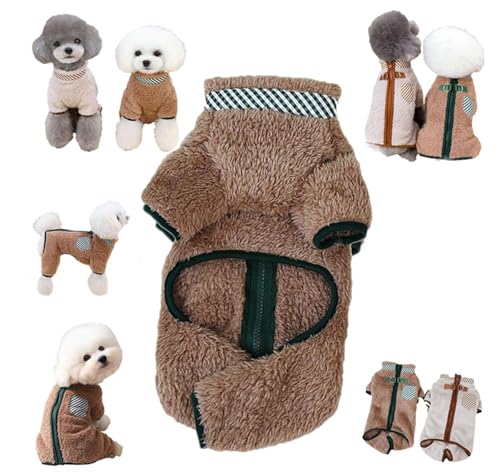 Gokame Dog Fleece The Double-Ring Buttoned Thermal Clothing, The Double-Ring Buttoned Thermal Clothing Winter Puppy Warm Pet, Dog Vests for Small Dogs, Winter Dog Zipper Thermal Clothing (L, A) von Gokame