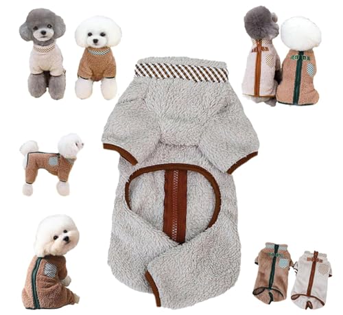 Gokame Dog Fleece The Double-Ring Buttoned Thermal Clothing, The Double-Ring Buttoned Thermal Clothing Winter Puppy Warm Pet, Dog Vests for Small Dogs, Winter Dog Zipper Thermal Clothing (L, B) von Gokame