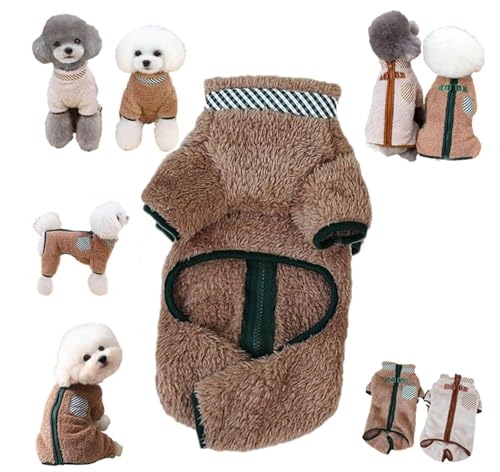 Gokame Dog Fleece The Double-Ring Buttoned Thermal Clothing, The Double-Ring Buttoned Thermal Clothing Winter Puppy Warm Pet, Dog Vests for Small Dogs, Winter Dog Zipper Thermal Clothing (M, A) von Gokame