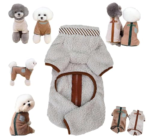 Gokame Dog Fleece The Double-Ring Buttoned Thermal Clothing, The Double-Ring Buttoned Thermal Clothing Winter Puppy Warm Pet, Dog Vests for Small Dogs, Winter Dog Zipper Thermal Clothing (S, B) von Gokame