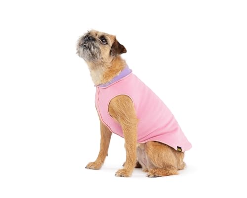 Gold Paw Duluth Doppel-Fleece-Hundemantel, Pullover, weiche, warme Hundekleidung, 4-Wege-Stretch-Haustierpullover, maschinenwaschbar, für alle Jahreszeiten, Rose/Lavendel, 12 von Gold Paw