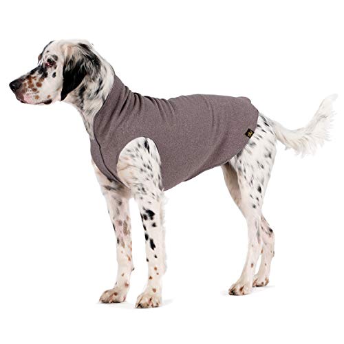 Gold Paw Hundemantel aus Stretch-Fleece, weich, warm, dehnbar, maschinenwaschbar, umweltfreundlich, für alle Jahreszeiten, Anthrazit, Größe 4 von Gold Paw