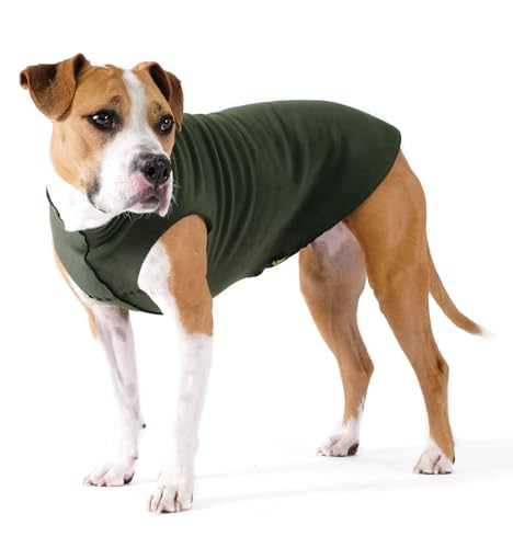 Gold Paw Hundepullover aus Stretch-Fleece, Jägergrün (Größe 16) von Gold Paw