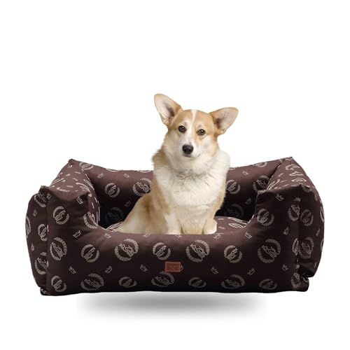 Golden Dog Hundebett Hundekorb Waschbarer Hundekorb Flauschige Hundematratze mit erhöhtem Rand Weiches Sofa für Hund, Katze von Golden Dog