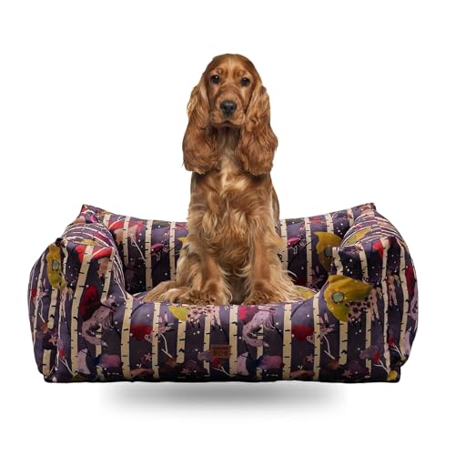 Golden Dog Hundebett Hundekorb Waschbarer Hundekorb Flauschige Hundematratze mit erhöhtem Rand Weiches Sofa für Hund, Katze von Golden Dog