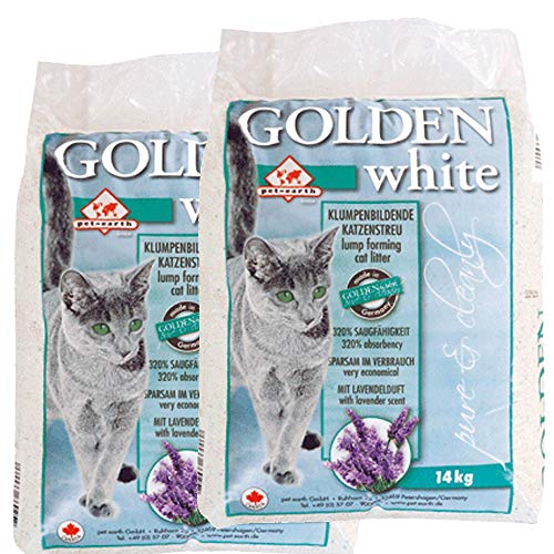 2x14= 28 kg GOLDEN GREY WHITE KATZEN STREU LAVENDELDUFT KLUMP STREU KANADA von Golden Grey