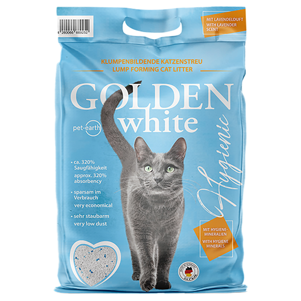 Golden White Hygienic Katzenstreu - 14 kg von Golden