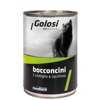 Essen Lebensmittel für Katzen Häppchen Kaninchen und Truthahn 400 gr. By ZODIACO Kleine Food Generation von Golosi