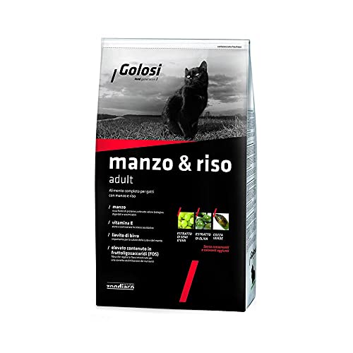 golosi Katze mit Manzo E Riso 7,5 kg Katzenfutter Trockenfutter für Katzen von Golosi