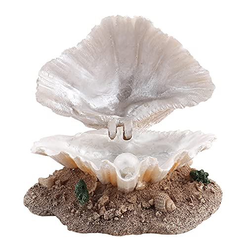 Bateaubulle Aquarium Muscheln 13 × 12 × 11 Aquarium Dekoration Koralle Belüftung Action Ornament Fisch Muschel Perle Bubbler Decor von Gonetre