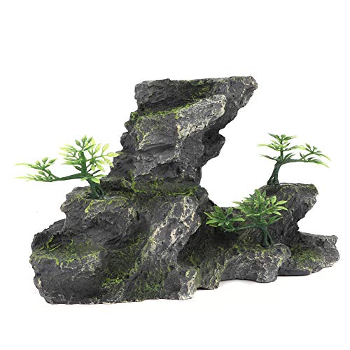 Fade Große Aquarium Dekorationen 28×16×13 Simulation Harz Steingarten Form Fisch Aquarium Ornamente Dekor von Gonetre