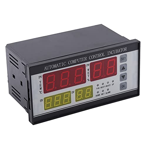 Gonetre Eier-Inkubator-Controller, 1 Stück, Multifunktionaler Automatischer Inkubator-Thermostat, Temperatur- und Feuchtigkeitsregler von Gonetre