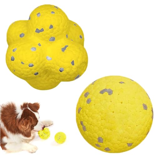 The Mellow Dog Beruhigungsball, sanfte Hundeball-Richtung, interaktives Hundespielzeug, leises Hundespielzeug, emotionaler Stützball, Hundeball, beweglicher, hüpfender Hundeball für Welpenspielzeug (2 von Goniome