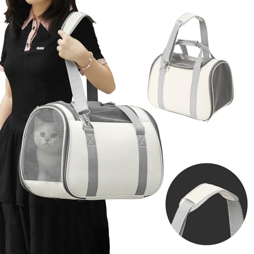 GooCare Modische Haustier-Tragetasche, weiche Reise-Schultertasche und Handtasche, vollständig waschbares Netz-Design, verstellbarer Schultergurt, für Katzen unter 6,8 kg und 3,6 kg Hunde (einlagig, von GooCare