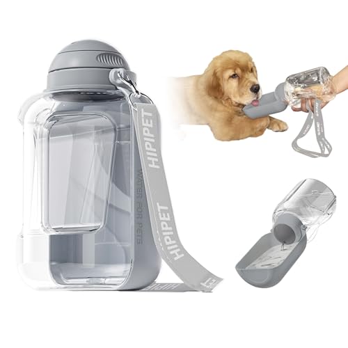 GooCare Tragbare Hunde-Wasserflasche, Harz-Reise-Wassernapf für große Hunde, 935.5-1,417.5 g große Kapazität, auslaufsicher, mit Schultergurt, Hund, Wandern, Camping, Spazierengehen, unverzichtbar von GooCare