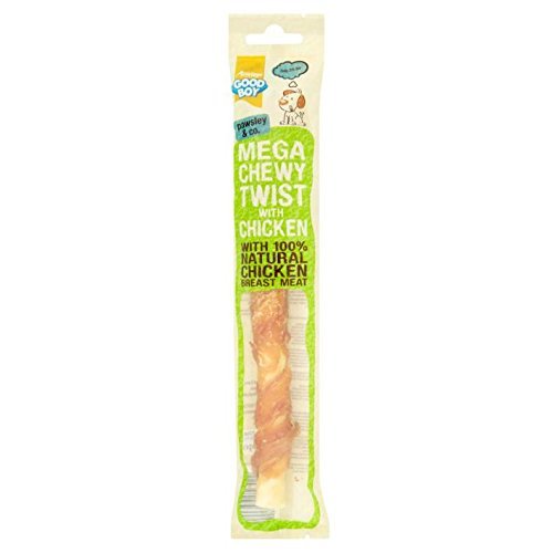 Good Boy Pawsley and Co Mega Chewy Twist Hundespielzeug Huhn, 26 cm, 70 g, 5 Stück von Good Boy