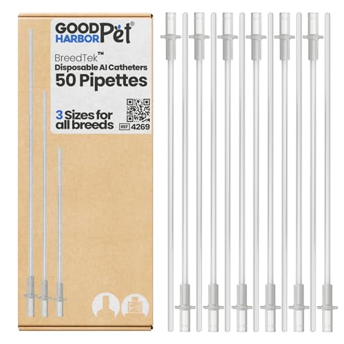 Good|Harbor BreedTek™ Premium-Pipetten für künstliche Befruchtung – vielseitige, präzisionsgeformte, sterile Pipetten für Hunde und mehr – sorgen für überlegenen Zuchterfolg (XLarge Rasse) von Good|Harbor