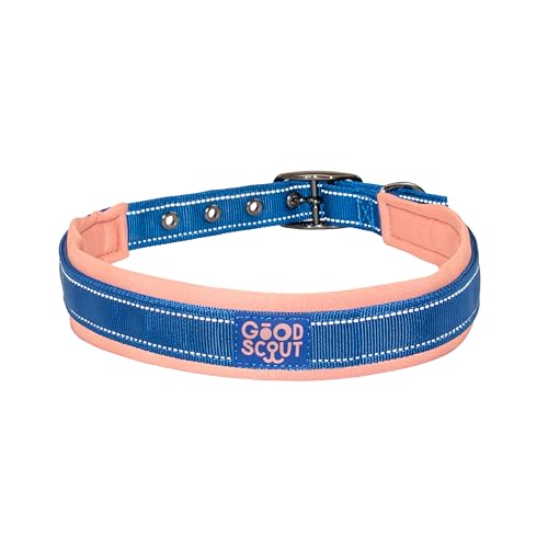 Good Scout Gepolstertes Halsband, Größe XL, Blau/Blush von Good Scout