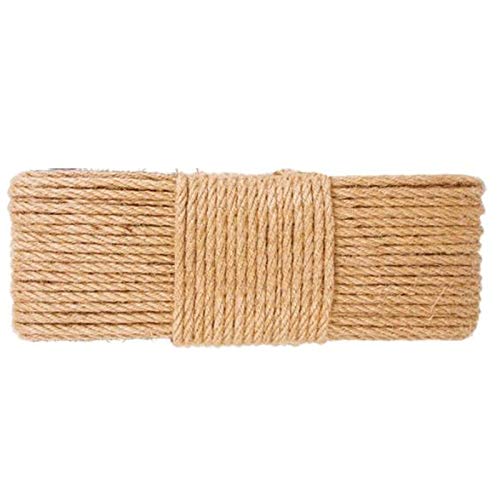 Goorvoucs 20M 6Mm Hanfseil Dekoratives Seil Sisal Seil Dickes und DüNnes Seil Handgemachtes DIY Seil Katzen Klauen Seil von Goorvoucs