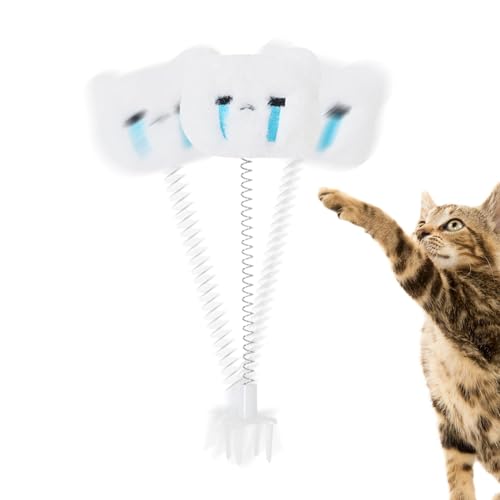 Goowafur Auto-Stick zum Necken, Katzen-Stick-Spielzeug | Indoor-Katzen-Plüschkopf-Plug-in-Design, Frühlingsspielzeug - Katzenspielzeug für den Innenbereich für Freunde, Familie, Kollegen, von Goowafur