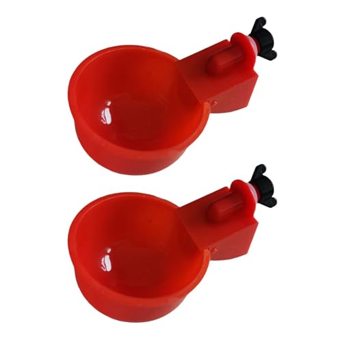 Goowafur Chicken Cup Waterer - 5 Stück Wasserbecher Automatischer Wasserbecher | Wasserspender für Hühner, geeignet für Küken, Enten, Truthahn und Hasen, Geflügel-Wasserspender-Kit von Goowafur