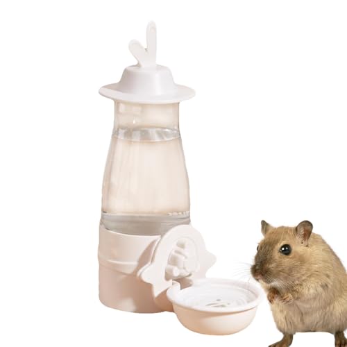 Goowafur Frettchen-Wasserspender, Meerschweinchen-Wasserspender | Hängender Wasserbrunnenspender | 600-ml-Wasserflasche ohne Tropfen, Käfigflasche mit Schwerkraftautomatik für Hasen-Chinchilla-Guinea von Goowafur