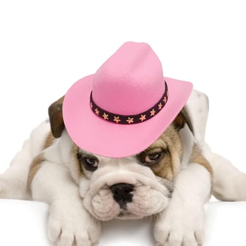 Goowafur Hunde-Cowboyhut, Cowboyhut für Hund | Haustier-Cowboyhut für Hunde - Haustier- -Dekoration, Welpen-Halloween-Kostüme, Bequeme Cosplay-Hüte für kleine Katzen, Hunde, Kaninchen von Goowafur