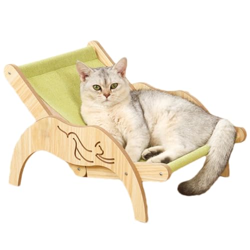 Goowafur Katzen-Sisal-Loungesessel,Sisal-Katzenstuhl - Hochbeet für Kätzchen, Katzenliege, Sisalmatte - Katzenstuhl-Hängematte, Verstellbarer 3-Höhen-Kratzer, Kätzchen-Hochbett für kleine bis große von Goowafur