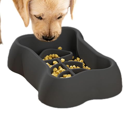 Goowafur Langsamer Fressnapf für Hunde,Langsamer Fressnapf für Hunde | Anti-Erstickungs-Silikon-Saugnapf für Haustiere - Hundenäpfe Pet Maze Dish, Anti-Rutsch-Basis Cat Puzzle Feeder für Haustiere, von Goowafur