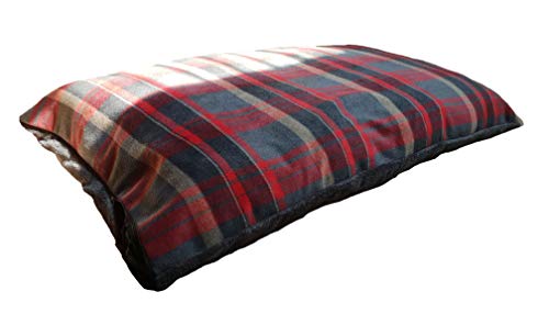 Gor Pets Camden Bequemes Kissen, beruhigendes Kissen für Hunde, maschinenwaschbar, bequemer Schlaf für Ihren pelzigen Freund, Größe M, 76 x 117 cm, Rot von Gor Pets