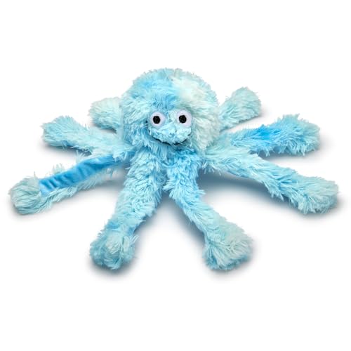 Gor Pets Super Snuggly Plüsch Octopus Hundespielzeug - Super Soft mit mehreren Quietschern & Knistern - Perfekter Kuschelbegleiter für Welpen & Hunde (Blau, Baby XS) von Gor Pets