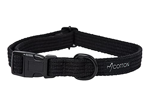 Gorpets Gor Hundehalsband, Baumwolle, Größe L, 40-60 cm x 2,5 cm, Schwarz von Gor Pets