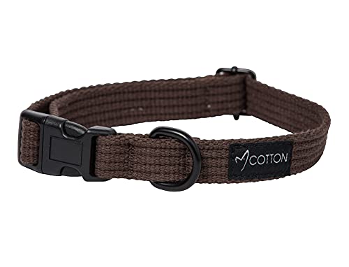 Gorpets Gor Hundehalsband, Baumwolle, Größe L, Braun, 40-60 cm x 2,5 cm von Gor Pets