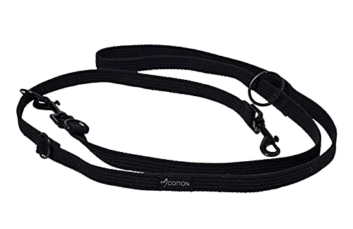 Gorpets Gor Trainingsleine für Hunde, Baumwolle, groß, 200 cm x 2,5 cm, Schwarz von Gor Pets