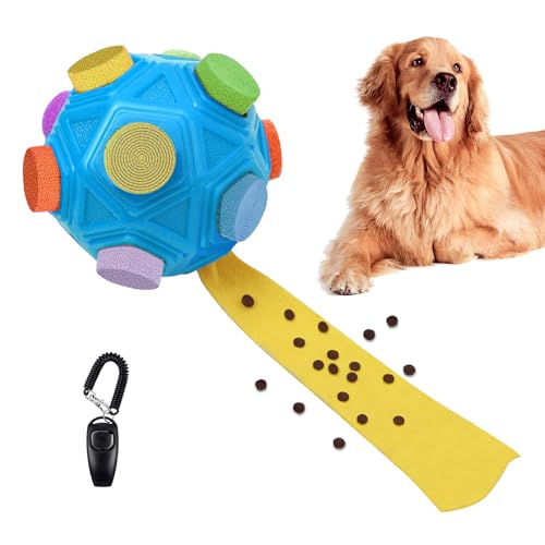 Gormenland Schnüffelbälle für Hunde – Schnüffel-Leckerli-Ball, geistige Stimulationsspielzeug, Schnüffelspielzeug für kleine, mittelgroße und große Hunde (Blau) von Gormenland