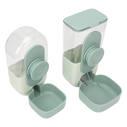 Hängender Automatischer Futter-Wasserspender, 35oz Hundekäfig-Wasserspender, Katzen-Futterspender-Wasserset, Kaninchen-Frettchen-Futterspender-Wasserspender (Mintgrün) von Goshyda