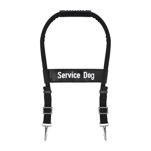 Hundegeschirr mit Klettverschluss, Verstellbares Blindenführhundegeschirr Servicehundegriffe Servicehundegriff Servicehundeausrüstung Hundezubehör (30-50cm) von Gosknor