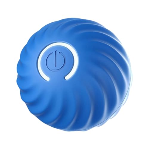 Gotoger Intelligenter Beweglicher Ball, Automatischer Sprungball für Hunde, Rollendes Ballspielzeug für Welpen, Geburtstagsgeschenke, Blau von Gotoger